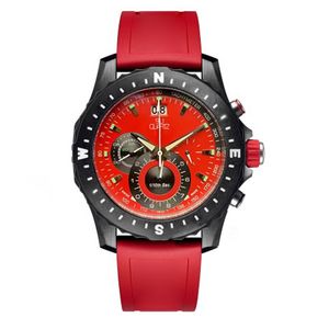 2024 Design Racing Style Mens Menties Montre de Luxe Japan Quartz Mouvement Automatic Date Date Male Horloge Designer Man Sports Fitness Wrist Watch Rubber STRAP