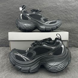2024 Designer 10XL Plate-forme Sneaker Casual Chaussures Volume exagéré Effet usé Mesh Caoutchouc Blanc Noir Gris Baskets de sport