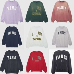 2024 Designer AB Annie Hoodie Bing New Women Fashion Trend Sweatshirt Classic Hot Letter Imprimer Lavander Purple Loose Coton Pull polyvalent Pull