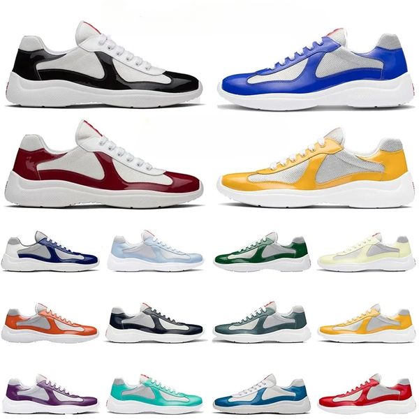 2024 Designer Americas Cup Chaussure décontractée pour hommes coureurs femmes chaussures de sport bas baskets top chaussures hommes en caoutchouc semelle tissu en cuir breveté