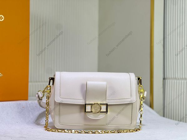 2024 Sac de créateur Dauphine Womens Sacs Sping Sac à bandoulière Crossbodybodbag Hands Sac à main en cuir réel sac à main blanc 25050 Fashion Purse 3A High Quality