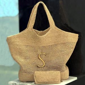 2024 Designer Bag Fashion Raffias Straw schoudertassen