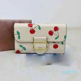 2024 Diseñador -Bolso Bolso Cherry Crossbody Bolsas de hombro Bolsos de asas Señoras de cuero Flap Monedero Cadena Bolsa de embrague