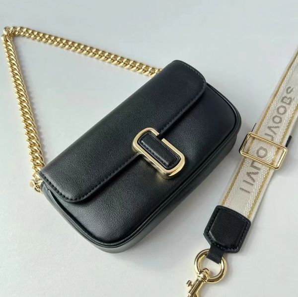 2024 Bolso de diseñador Marc Bolso de hombro Bolso de mujer Lconic Double J Gold Hardware Correa para el hombro Nuevo sitio web oficial Cadena Dermis Bag Christmas Bag04