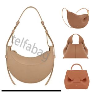 2024 Sac de designer Polen Luxury Pure Cowhide Demi-Lune Sac Numero Style Sac à bandoulière Dumplings Sac à la mode et classique Sac pour femme de qualité supérieure