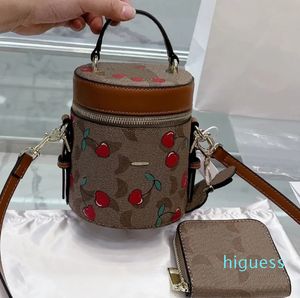 2024 designer tassen crossbody tas luxe handtassen dames mini emmer tas modetrend kersenpatroon portemonnee handtas