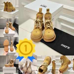 2024 Botas de diseñador Popular Women Women Short Short Boot Boot de tobillo Luxury Soles Womens Tacón 35-40 Desert SMFK Gai Envío gratis