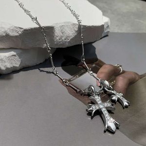 2024 Designer Merk Kruis Ch Ketting voor Vrouwen Luxe Chromes Dubbele Mode Hanger Kleine Hoge Meisje Trui Keten Hart Mannen klassieke Sieraden Halsketting X57y