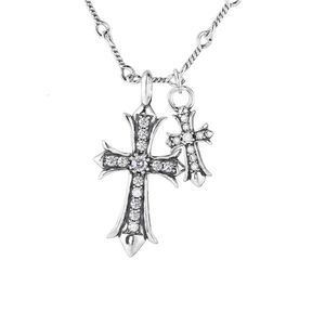 2024 Designer Marque Croix CH Collier pour Femmes Chromes 925 En Argent Sterling Simple Mode Longue Chaîne De Chandail Coeur Hommes Classique Bijoux Pendentif Collier 561J