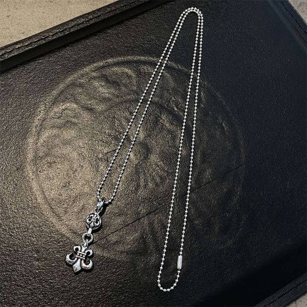 2024 Designer Marque Cross Ch Collier pour Femmes Chromes Sterling Argent S925 Fleur Bateau Ancre Pendentif Hommes Pull Chaînes Coeur Classique Bijoux Neckchain 8lzk