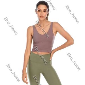 2024 Designer Brand ll Align Fashion Tob Top Vest U Bra Yoga Shirt Summer Luxury Fashion Sexy Womens T-shirt Solid Crop Tops Ventilate sans manche