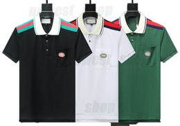 2024 Designer Brand Mens Polo T-shirt Robe T-shirt Casual Turndown Col Vert Rayé Patchwork Badge Lettre De Broderie Classique Slim Fit Géométrie Tee XXXL 3XL