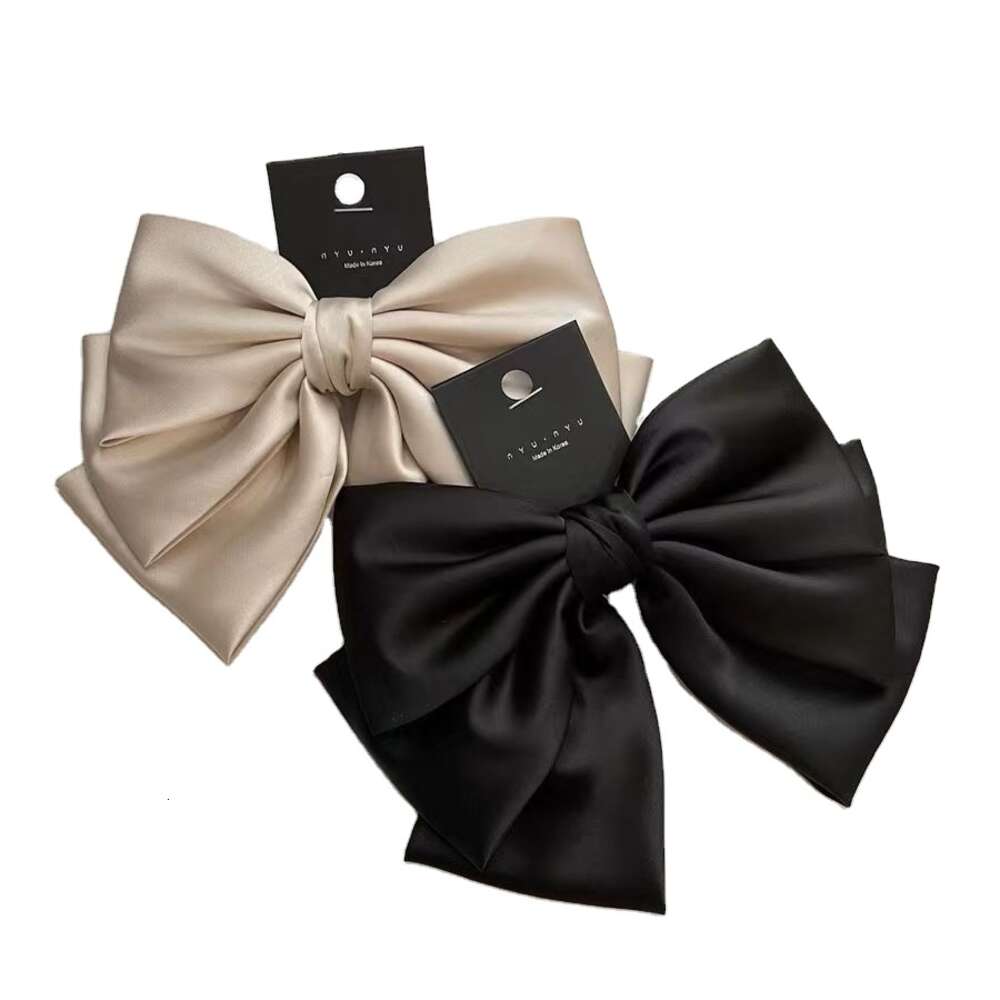 2024 designer branding hot New Arrival Fashion Bow Hair Clips Three-layer Big Size Satin Bow Hairpins for Women