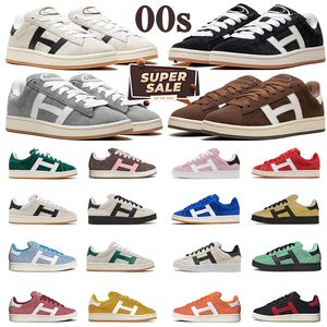 2024 Designer Campus 00s Casual schoenen voor mannen Vrouwen Sneakers Black Gray Gum Crystal White Scarlet Pink Spice Yellow Mens Trainers