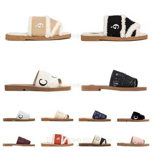 2024 Designer canvas slippers woemens sandalen zekerheid emotionele ondersteuning in stranddia