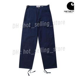 2024 Designer Carhart Pant Carharrt Trendy Kaha T Pantalon de travail lavé à carreaux en pur coton multi-poches pour pantalons décontractés pour hommes 52