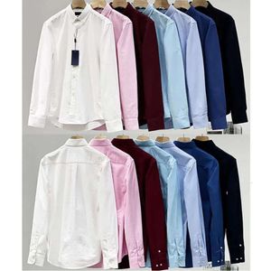 2024 Designer Casual Shirts RL Pony Hommes Paul Polos T-shirts Robe Big Horse Broderie Business Vêtements À Manches Longues Slim Revers Tees S 3XL Little Horse 868vvv