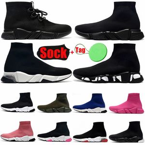 2024 Designer Casual Chaussures Pour Hommes Femmes Luxurys Chaussette Baskets Triple Noir Blanc Cool Gris Chaussettes Baskets Classiques Hommes Femme Chaussure