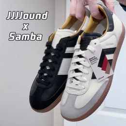 2024 Designer Casual schoenen Jjjjound Sambaog Men Dames Sneakers Leopard Print Cloud White Core Black Wales Bonner Bonner Bonner Flat Sports Running Shoes Tennis Trainers