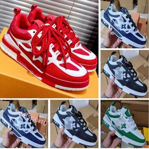 2024 Designer Casual Schoenen Mannen Sneakers Rubber Platform Trainers Echt Lederen Sneaker Veelkleurige Lace-up Skate Schoenen Mode Hardloopschoen L3