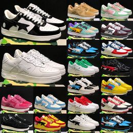 2024 Designer Casual Sk8 Sta Chaussures gris noire stas sk8 couleur camouflage combo rose vert abc camos pastel bleu cuir breveté M2 avec plate-forme de chaussettes baskets entraîneurs