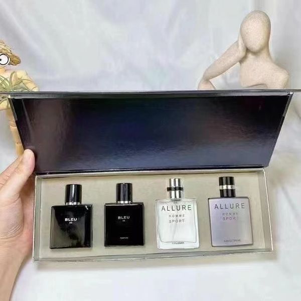 2024 Diseñador CC Perfume Gift Set Colonia Fragancia para el hombre 25ml 4 botellas edp edu de parfum perfumes largas fragancias agradables regalos al por mayor