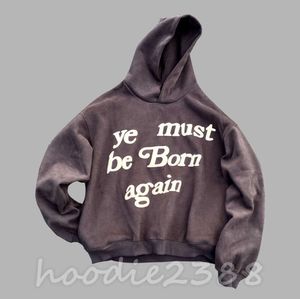 2024 Designerkleding Heavy KYE Reborn hoodie Foam letterprint high street los paar plus fleece hoodie, fashion casual hoodie 1601-4
