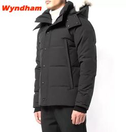 2024 Vêtements de créateurs de qualité supérieure Canada G29 Wyndham Parka Manteau pour hommes Wolf Real Fourrure Veste en duvet Fusion Fit Warmer Ladys Manteaux Parkas haut de gamme avec badge S-XXL