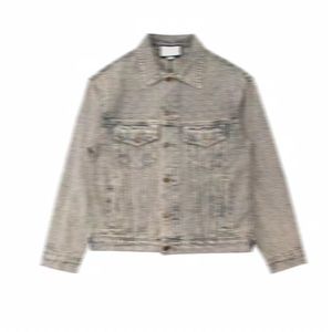 2024 Designer Coat Jacket Hommes Ensembles Wash Denim Lettre Imprimer Paris Col à revers Femmes Noir Gris XS-L