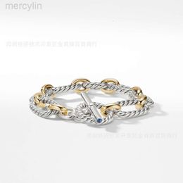 2024 Designer David Yumans Yurma Jewelry Bracelet XX 18K Gold Popular Pad Chain armband