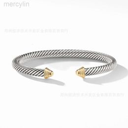 2024 Designer David Yumans Yurma Jewelry Bracelet XX Gold Dome Twisted Cord armband Small Handpiece