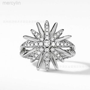 2024 Designer David Yumans Yurma Jewelry Bracelet XX 925 Sterling Silver Sunflower Ring Populaire ring