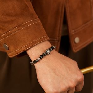 2024 Designer mode retro gepersonaliseerde leeuwen accessoires sieraden eenvoudige natuursteen kralen armband voor mannen en vrouwen