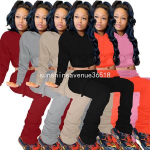2024 Designer Fleece Tracksuit Automne Femmes d'hiver Costumes de jogger à manches longues Sweat à capuche à capuche à manches longues Pantalons empilés en deux pièces