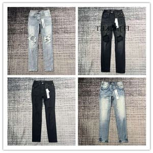 2024 Designer pour hommes femmes pantalons violet marque jeans trou d'été nouveau style broderie auto kgr886