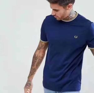 2024 Designer Fred Perry Wheat Ear Round Round Nou Summer T-shirt Pure Coton Nouveau style collégial Fashion Simple Fit Underly Compagnie CP Polo