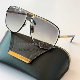 2024 Lunettes de créateurs Lunettes de soleil Designer Hommes Femmes Dita Mach Five 87 Métal Sans cadre One Piece Lunettes de soleil de marque de luxe Original Highs de qualité v1 HMAU