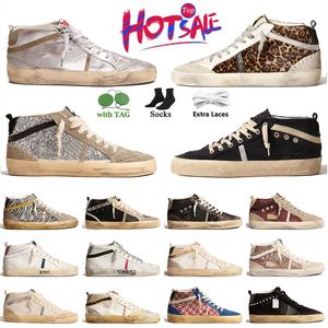 2024 Designer Golden Casual Shoes Super-Star Famous Italie Brand Brand Sneakers GOOS'S Classic Plate-Forme Diry Do Old Snake Skin Gold Star Suede Talon Dhgate Taille 46