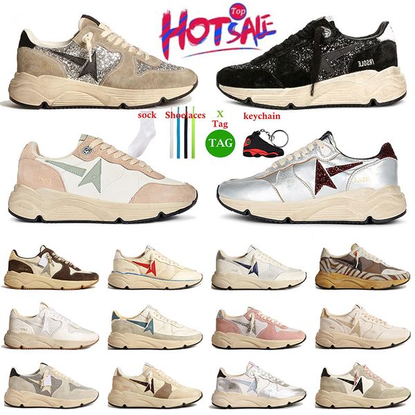 2024 Diseñador Goldens Running Sole Casual Shoes Men Goldenstar Nuevo lanzamiento Paris Italy Brand Sequin do Classic Famásico Old Old Dirty Genuine Leather Sneakers 35-46