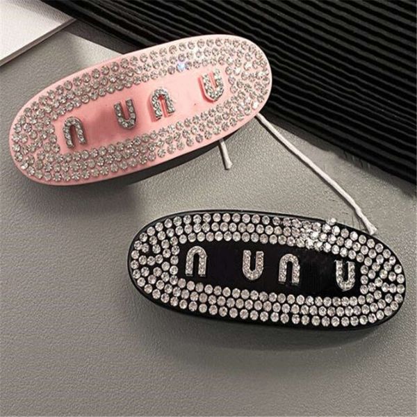 2024 Diseñador Barrettes Barrettes Accesorios para el cabello de alta calidad Barrete de diseñador de lujo Barrettes Letter Rhinestone Hair Clips Clips Women Spring