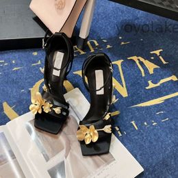 2024 Designer Heels Women Designer Sandalen Colins Floral Letter Gedrukt High Heel Office Career Silk Satin Black Luxe Sandaal Sandaal Prom Wedding Heels