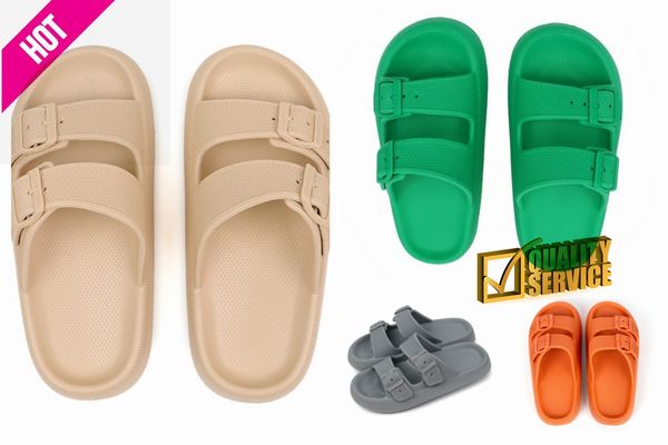 2024 Diseñador Ventas calientes Verano Plataforma al aire libre Sandalias de lujo Zapatos planos Hombres Mujeres al aire libre Rosa Naranja Piscina Playa Zapatillas Grandes