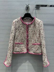 Chaqueta de diseñador para mujer, cárdigan de lana de lujo de alta calidad, elegante, con un solo botón, bolsillos grandes, cárdigan de alta sociedad, 2024