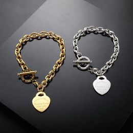 2024 Bijoux de créateurs Bracelets de créateurs 100% 925 Sterling Argent Original Authentique Classique Clé Coeur Bracelet Cadeau Exquis De Mariage Femmes Bracelet Jewelryq8