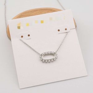 2024 Ontwerper Kendras Scotts Neclace Sieraden k Sieraden Eenvoudig en voortreffelijk Elisa Frame Ovale Zirkonia Korte ketting Halsketting Sleutelbeenketting