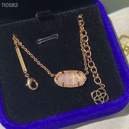 2024 Designer Kendrascott Neclace Jewelry Singapourien Chain Elegance Oval Collier K Collier Collier Collier Femelle Collier Femelle comme cadeau pour Lover