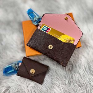 2024 Designer Letter Wallet Keychain Keyring Fashion Turne hanger autoketen Charm Bruine bloem mini tas snuisterij geschenken accessoires zonder doos L6