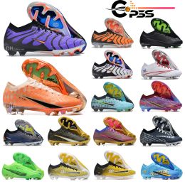 2024 Designer Limited Edition Soccer Chaussures Mercurial XV Super 9 FG Elite Ronaldo Cristiano Blue Bonded Soccer Chaussures Purple Slater-On