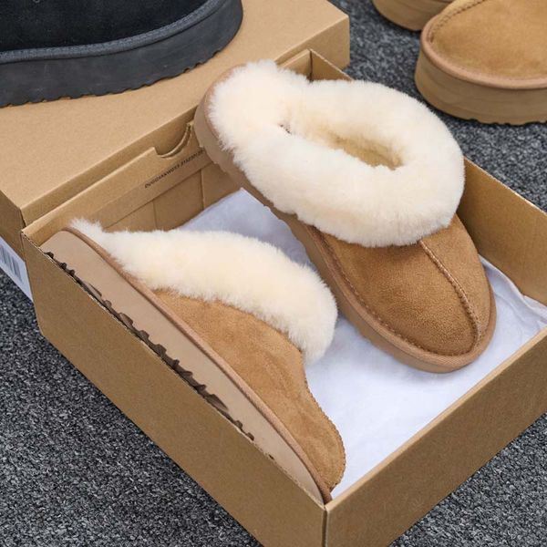 2024 Designer Lowme Tazz Tasman Sand Trainer Patform Boot Austraia Bottes de neige Femmes Anke Booties Back Brown Maroon Sheepskin Hommes Femmes Chaussures d'hiver 25