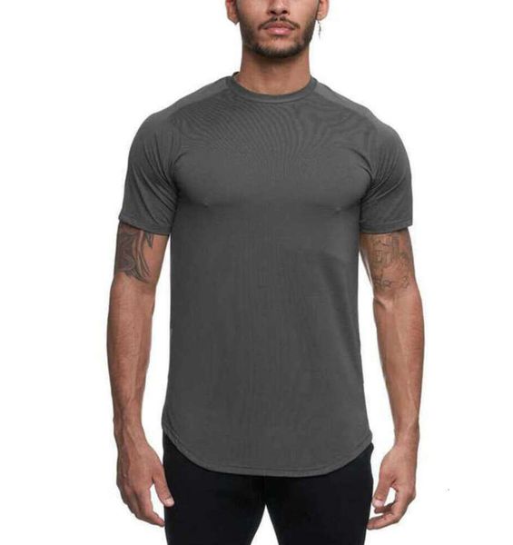 2024 Designer LUs Yoga Hommes Casual Running Fitness Costume À Manches Courtes Stretch Sports T-shirt Respirant Absorbant La Sueur Vêtements À Séchage Rapide 66